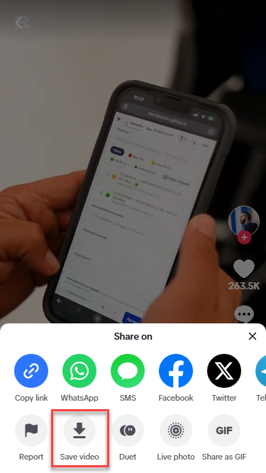 save tiktok video